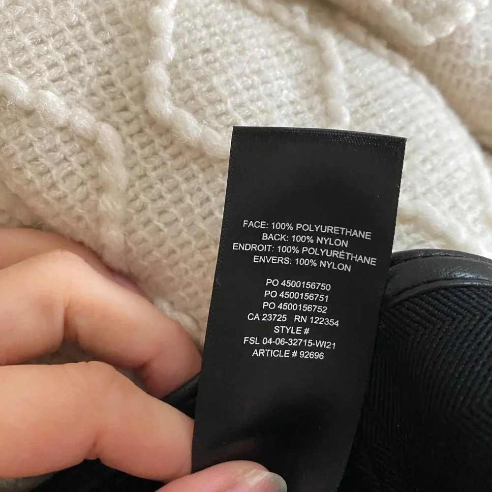 Aritzia Wilfred Elaine Pant Wide Leg Flared Vegan Leather Pants Black 8 - Picture 6 of 7